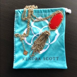 Kendra Scott Rayne Necklace In Bright Red